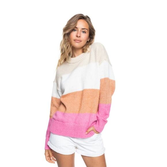 Roxy Too Far Sweater-Tapioca Size M - Picture 1 of 6